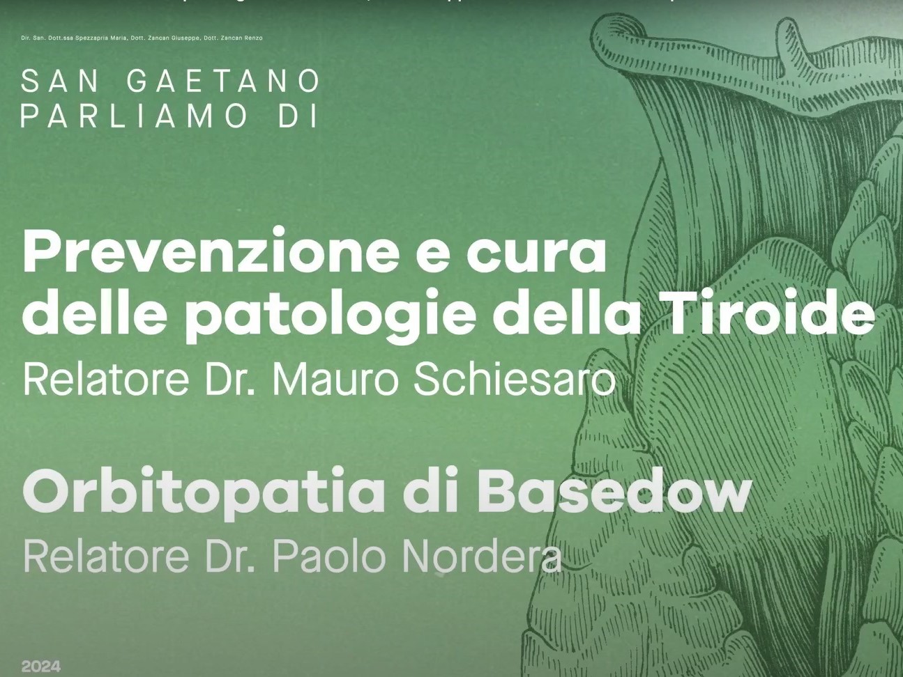 Tiroide Schiesaro Mauro Endocrinologo Chirurgia Orbitopatia Basedow Nordera Paolo Chirurgia Maxillo Facciale